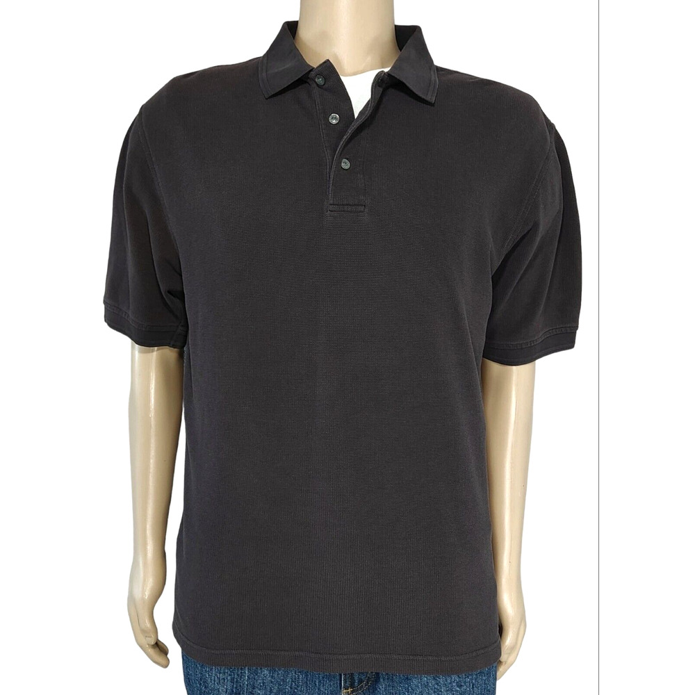 Jos A Bank Men's Leadbetter Golf Dark Gray Cotton Polo Shirt Size Medium